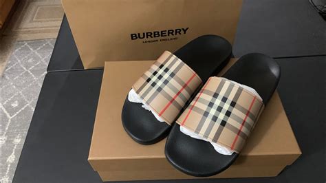 burberry slippers india|Burberry slip on slides.